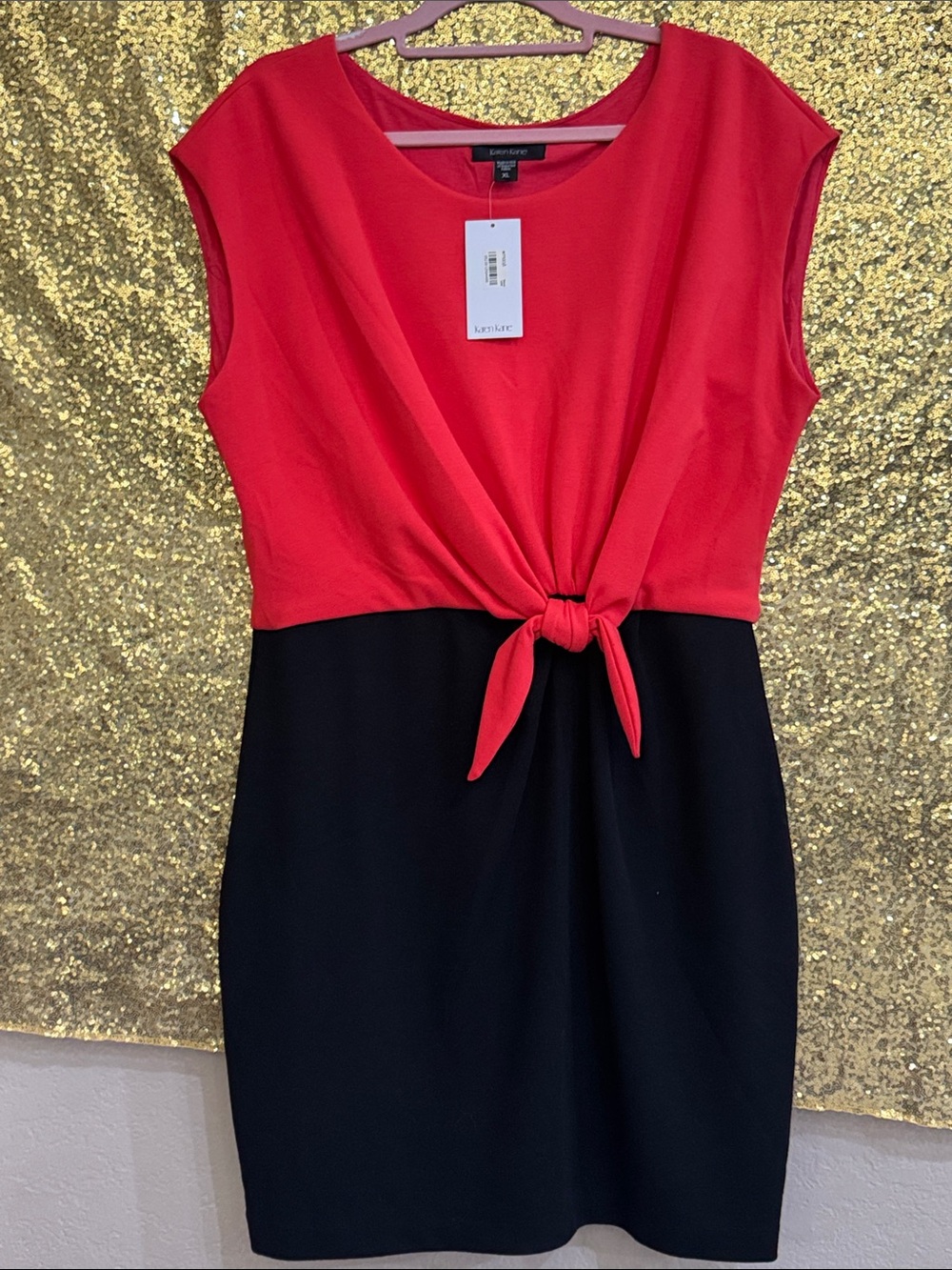 New with Tags Karen Kane Mini Dress XL Red and Black